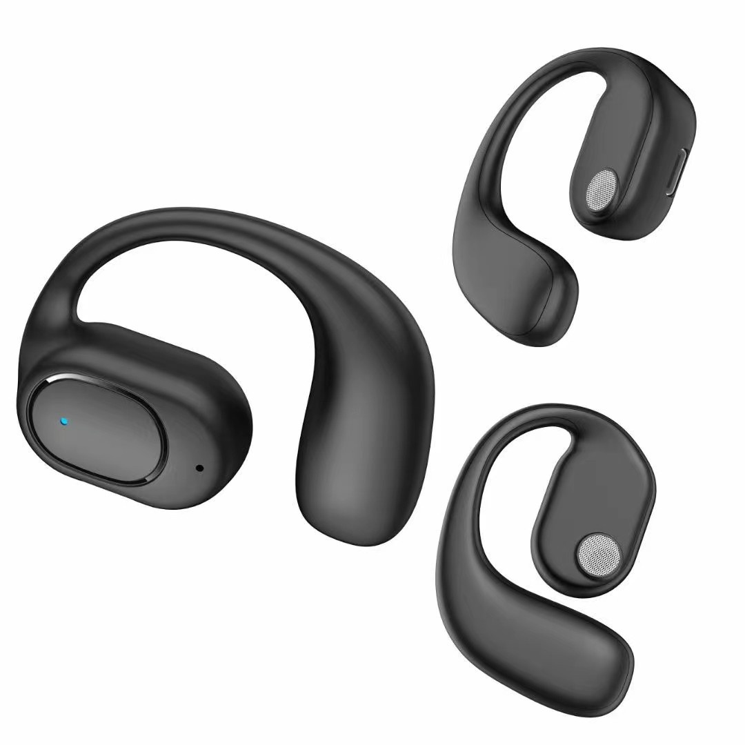 Auricolari Bluetooth wireless over-ear 3c, controllo touch su un singolo orecchio, design aperto, comodi da indossare, sportivi, batteria a lunga durata_voghion.com