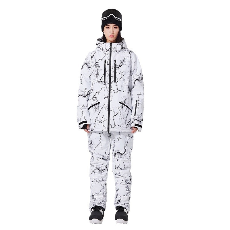 001 Dla mężczyzn i kobiet Par Zimowe Outdoor Wiatroodporne Wodoodporne Ciepłe Pogrubione Spodnie Narciarskie Snowboardowe Odporne na Mróz_voghion.com