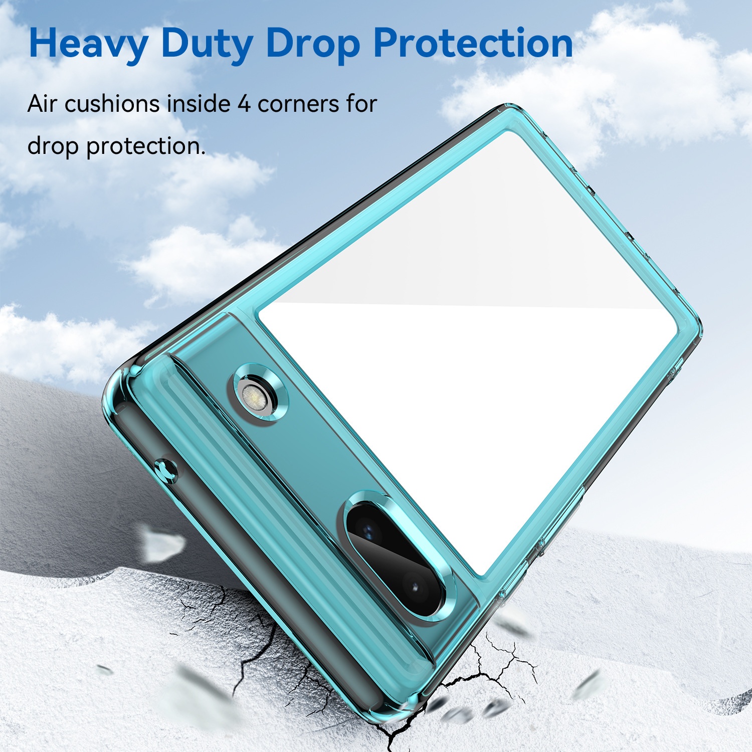 TechGlobe Compatibel met 6A Telefoonhoesje Pixel Fold Google 8 Pro Kleurrijke Volledige Bescherming Anti-val Hoes_voghion.com