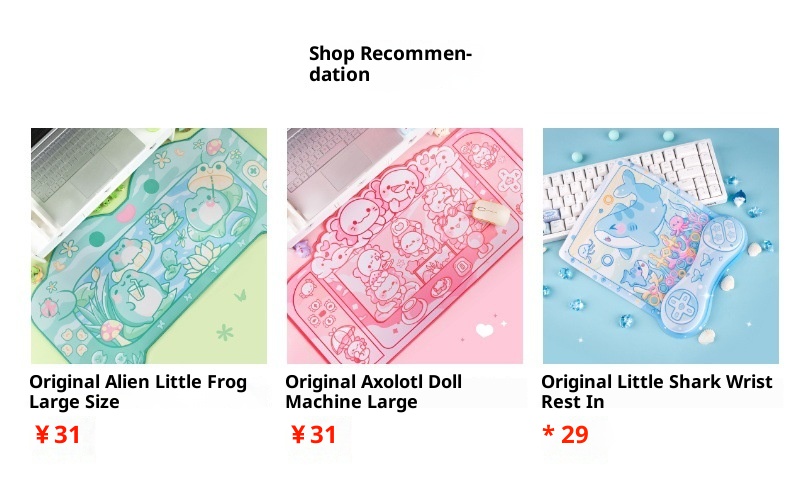 3c Shark Claw Machine Large Mouse Ins Cartoon Cute Pet Wrist Rest Pad Thickened Rubber Desk Mat Gaming Esports_voghion.com