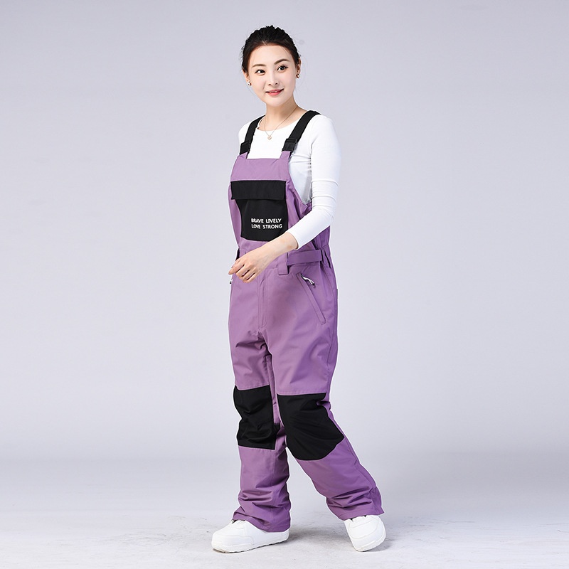 001 Pour hommes et femmes, style couple, salopette, vêtements de ski thermiques d'extérieur, combinaison de snowboard, pantalon de neige une pièce_voghion.com