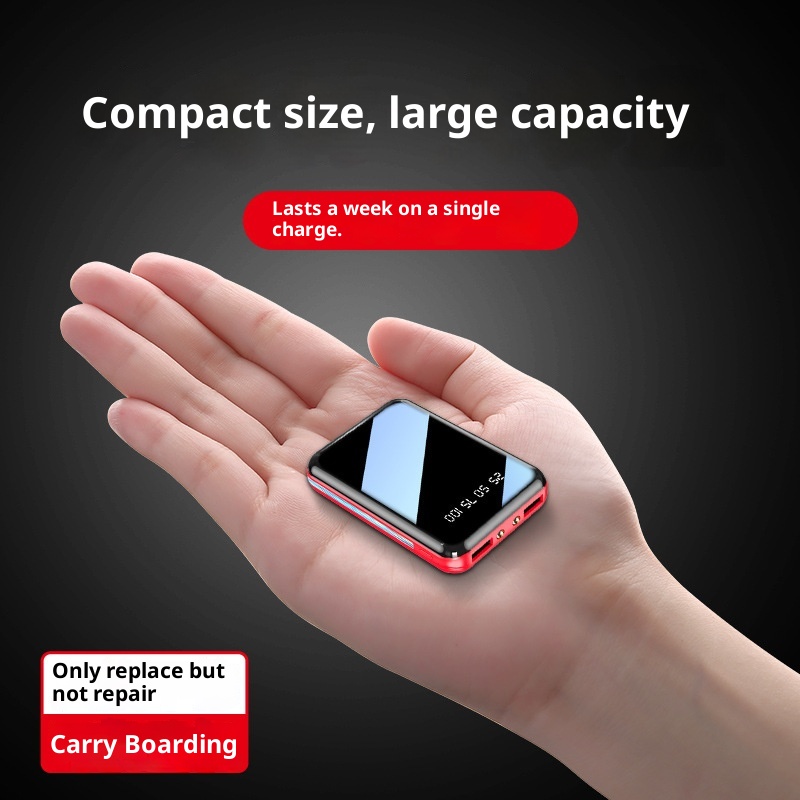 techglobe Kompakte, tragbare Powerbank mit 20000 mAh Kapazität, integriertem Kabel, ideal als Geschenk oder individuell gestaltbar_voghion.com