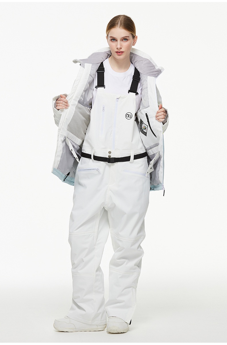 001 New One-Piece Men Women, Ski Pants, Waterproof Warm Season, Suitable For Snowboarding And Skiing, Bib Snow Pants_voghion.com
