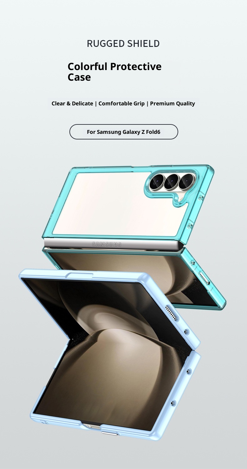 TechGlobe compatibele Flip6 telefoonhoesje Fold6 Samsung Z Fold5 kleurrijke volledige bescherming anti-valhoes_voghion.com
