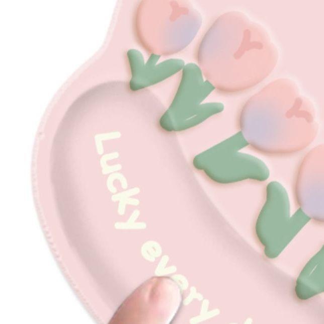 3c Tulip Mouse Pad Thickened Wrist Silicone Cartoon Laptop Keyboard Hand Rest Pillow Office Home Gaming_voghion.com