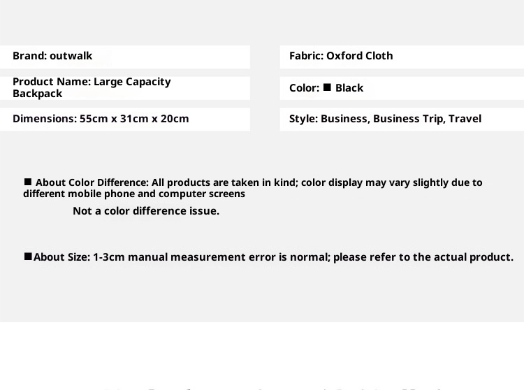 Zaino da viaggio ActiveGo da uomo, grande capacità, impermeabile, per studenti, viaggi d'affari, escursioni, brevi viaggi, per uomo_voghion.com