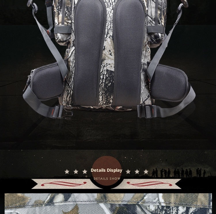 ActiveGo Foreign Trade Cross-Border Tactical Backpack For Men, Camouflage Leaf Pattern, Outdoor Hunting Large Capacity Hiking_voghion.com