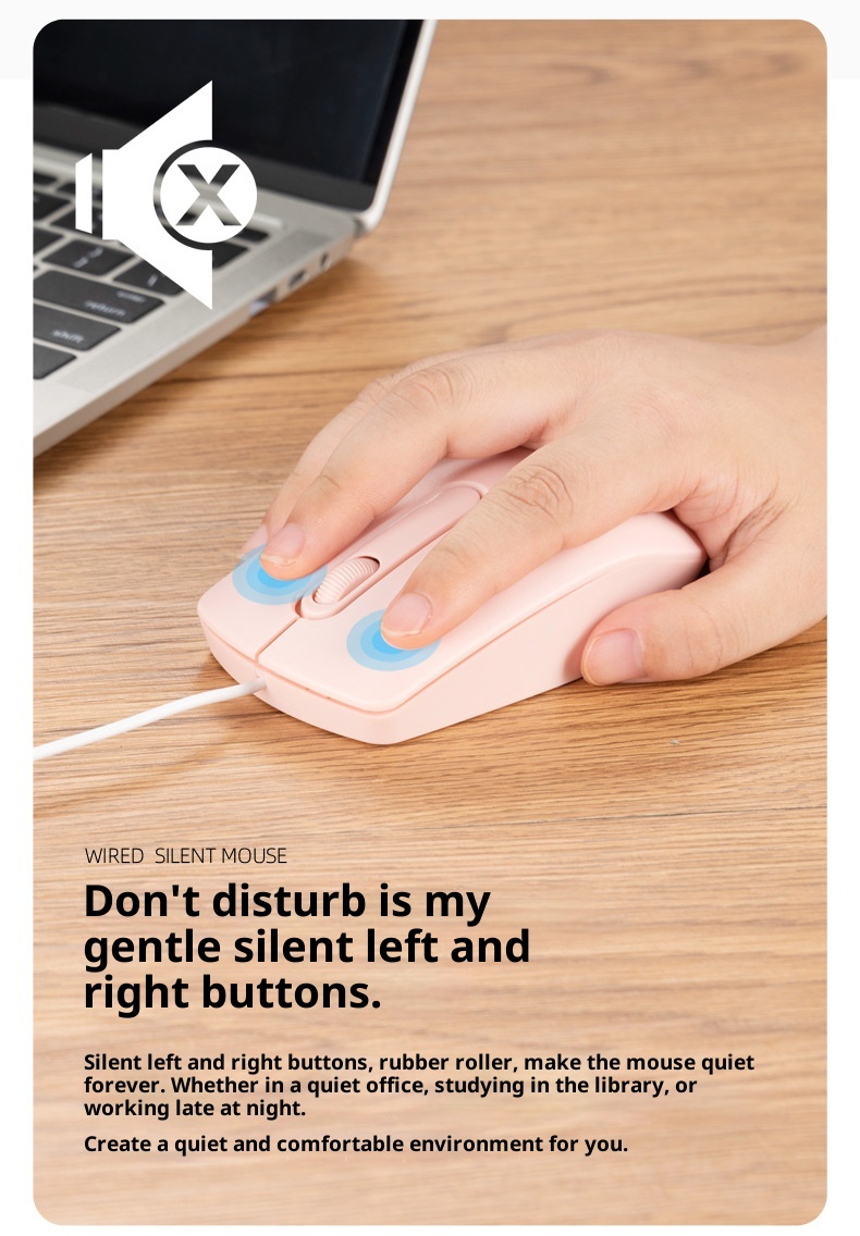 Techglobe New Private Model Wired Gaming Laptop Desktop Office Mouse Silent Design_voghion.com