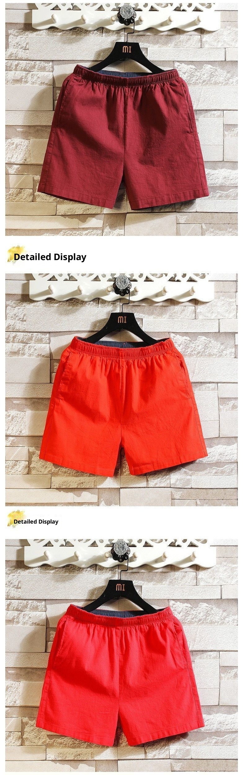 boy Summer Three-Quarter Pants Men's Pure Cotton Trendy 3/4 Large 4/4 Outdoor Casual Beach Shorts Sports_voghion.com
