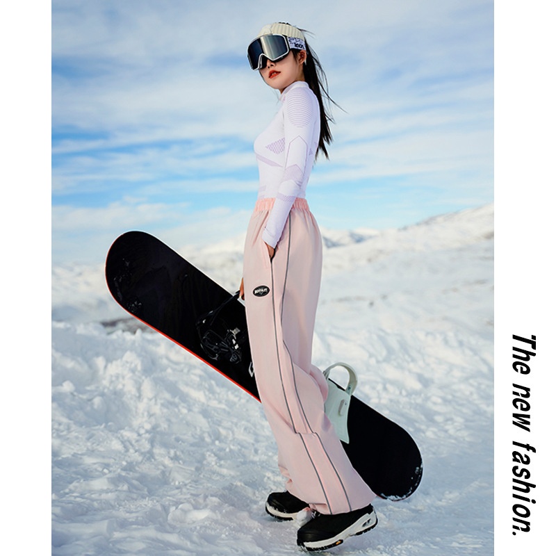 Jupe de ski imperméable et coupe-vent pour homme et femme, idéale pour les activités de plein air. Pantalon de ski chaud en polaire pour snowboard simple ou double._voghion.com