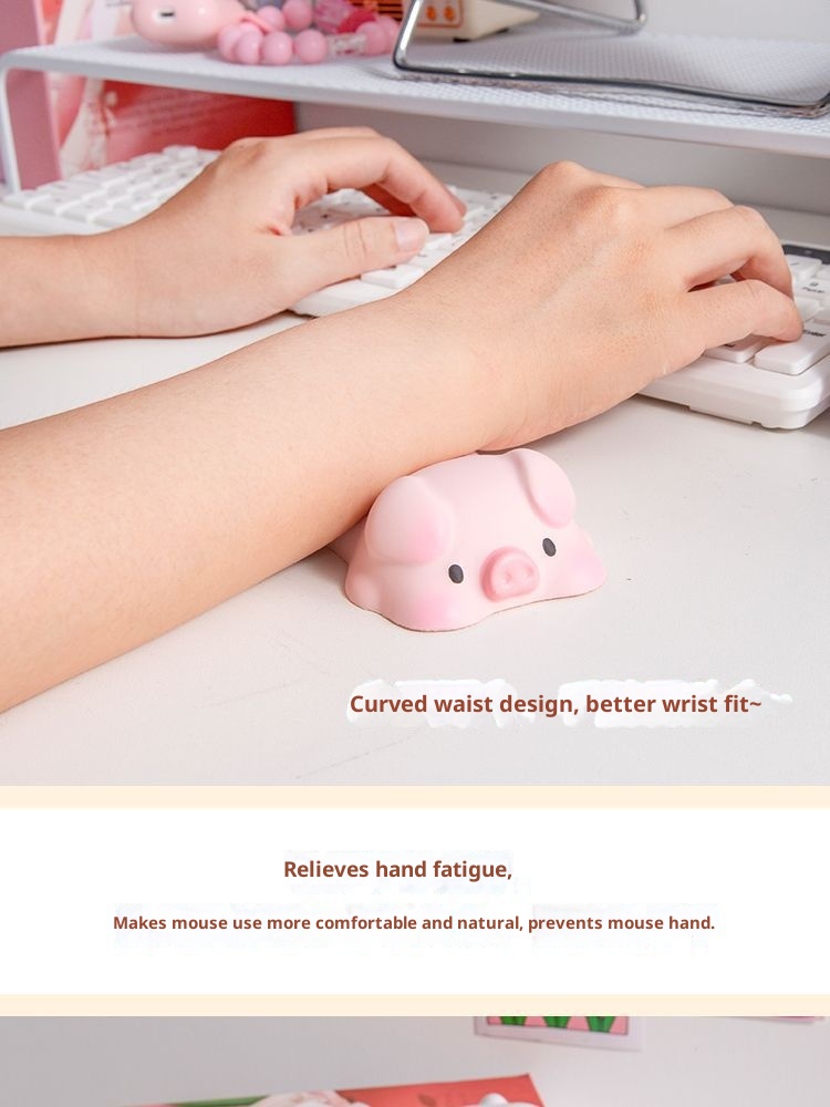 3c Decompression Mouse Pad For Women Cute Cartoon Office Support Keyboard Wrist Rest Pillow_voghion.com
