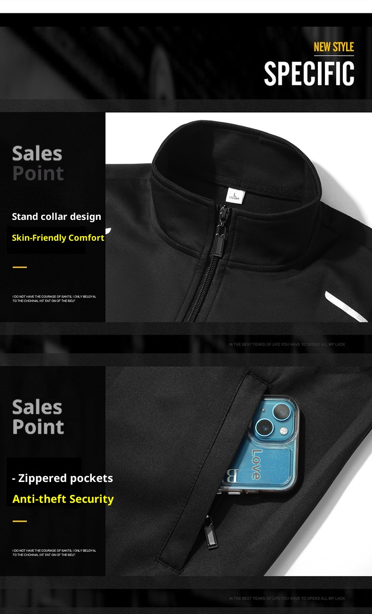 001 001 Autumn Sports Suit Men, Spring Casual Running Two-Piece Set, Youth Middle-Aged Group Suit, Bulk Purchase Sweatshirt And_voghion.com