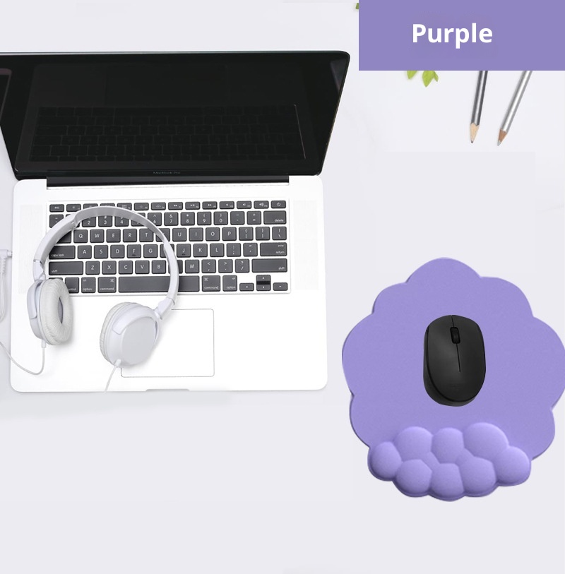 3c Silicone Anti-Slip Cloud Rest Mouse Pad PU Leather Slow Rebound Memory Foam Wrist Support_voghion.com