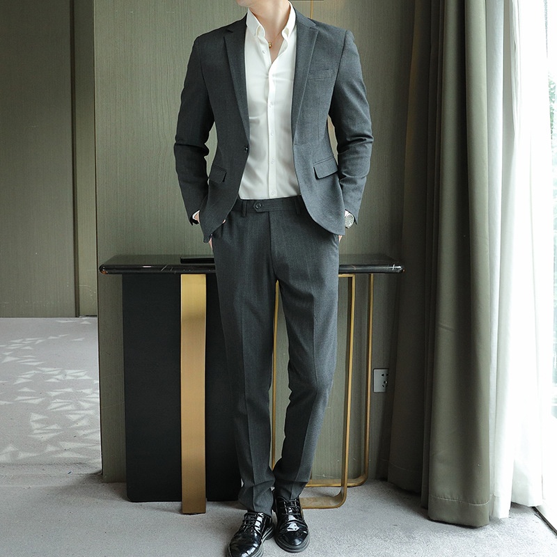 QFV507045555501<2 QFV507045555501<2 Completo da uomo leggero di alta qualità per ufficio e business, completo da uomo, completo da sposo, due pezzi, dropshipping_voghion.com