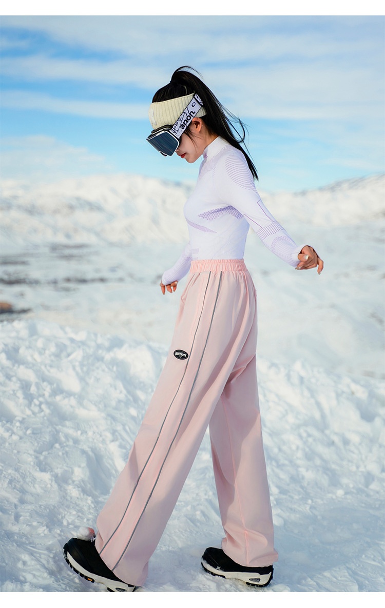 Jupe de ski imperméable et coupe-vent pour homme et femme, idéale pour les activités de plein air. Pantalon de ski chaud en polaire pour snowboard simple ou double._voghion.com