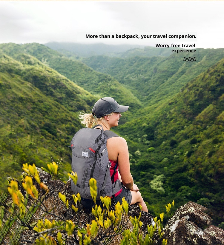 ActiveGo Ultraleichter, professioneller, faltbarer, wasserdichter Trekking- und Reiserucksack für Herren mit großem Fassungsvermögen_voghion.com