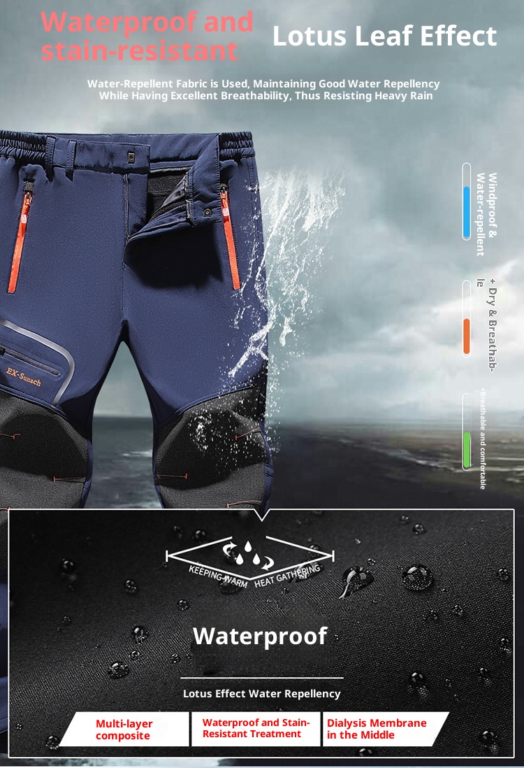 001 Grenzüberschreitender Großhandel Outdoor Softshell Fleecegefüttert Verdickt Warm Winter Skifahren Wandern Winddicht Wasserdicht_voghion.com