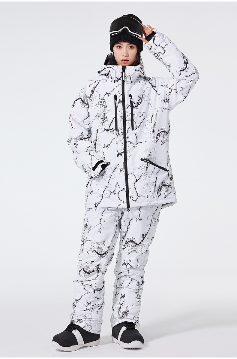 001 Dla mężczyzn i kobiet Par Zimowe Outdoor Wiatroodporne Wodoodporne Ciepłe Pogrubione Spodnie Narciarskie Snowboardowe Odporne na Mróz_voghion.com