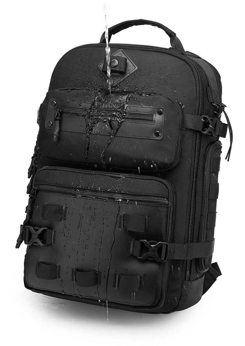 Zaino tattico impermeabile e resistente all'usura per laptop da uomo ActiveGo Ozuko, borsa da viaggio per pendolarismo, grande capacità, per escursioni all'aperto_voghion.com