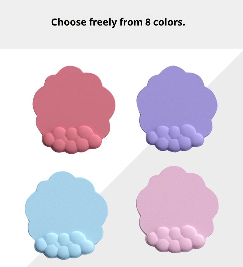 3c Silicone Anti-Slip Cloud Rest Mouse Pad PU Leather Slow Rebound Memory Foam Wrist Support_voghion.com