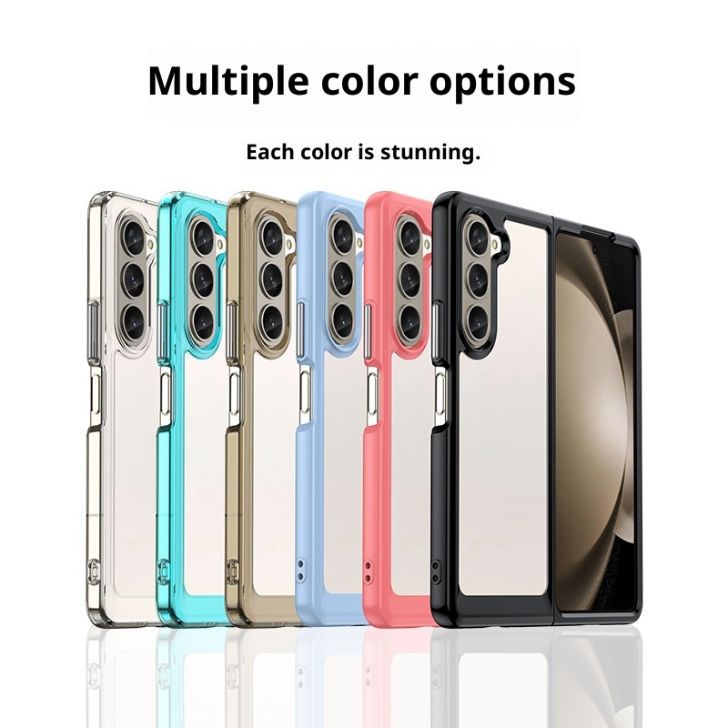 TechGlobe Suitable For Galaxy Fold5 Phone W24 Samsung Z Flip5 Colorful Full Coverage Anti-drop Protective Case_voghion.com