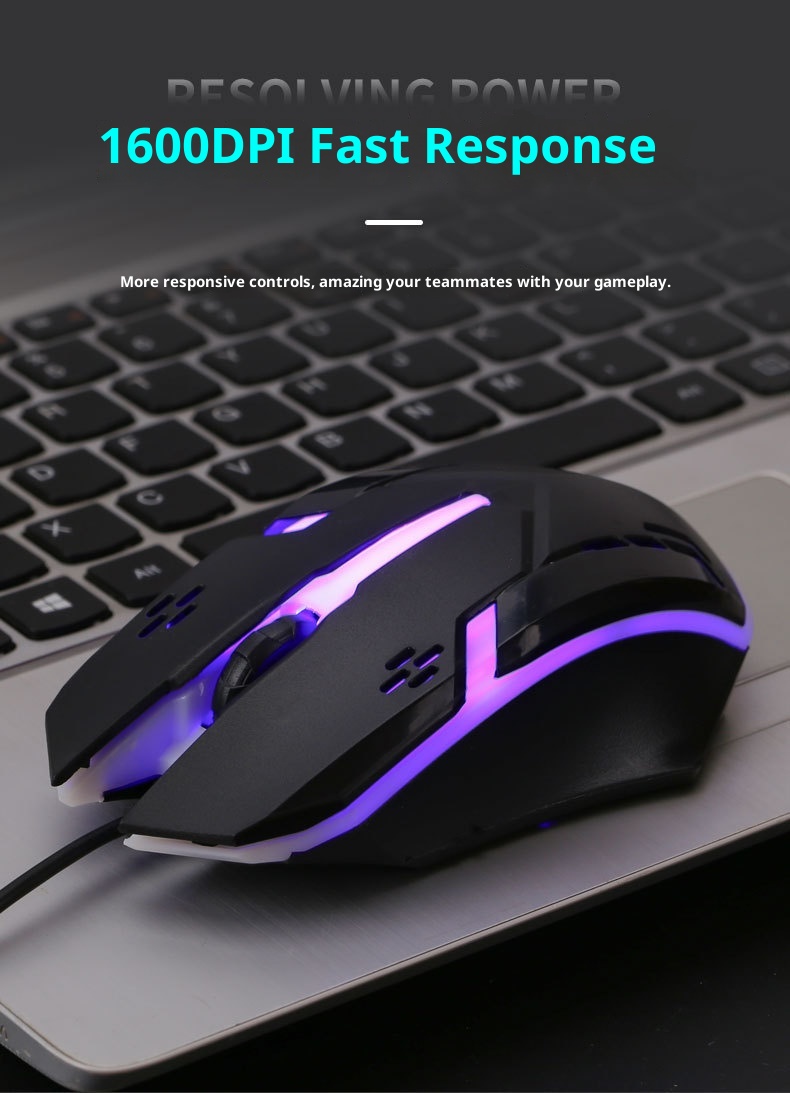 Techglobe Cross-Border Hot-Selling Wired Mechanical RGB Lightweight Gaming PUBG Glowing Mouse Factory_voghion.com