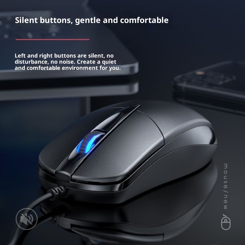 Techglobe Factory In-Stock Direct Sale Cross-Border Hot Item Professional Office USB Wired Colorful Light Silent Gaming LOL Mouse_voghion.com