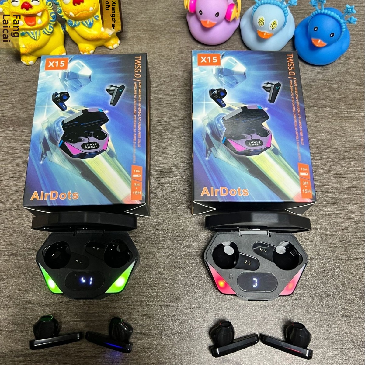 3c Cross-Border New Gaming E-Sports X15 Bluetooth Headset Low Latency Wireless In-Ear Digital Power Display Factory_voghion.com
