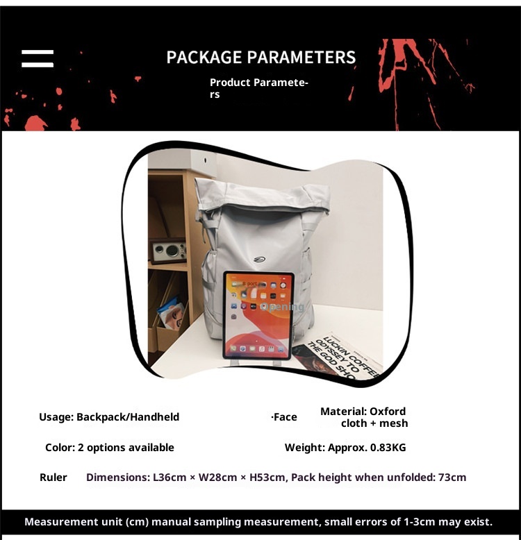 ActiveGo Large Capacity Backpack For Men, Functional Workwear Hiking Outdoor Travel Sports Backpack, Student School Bag,_voghion.com