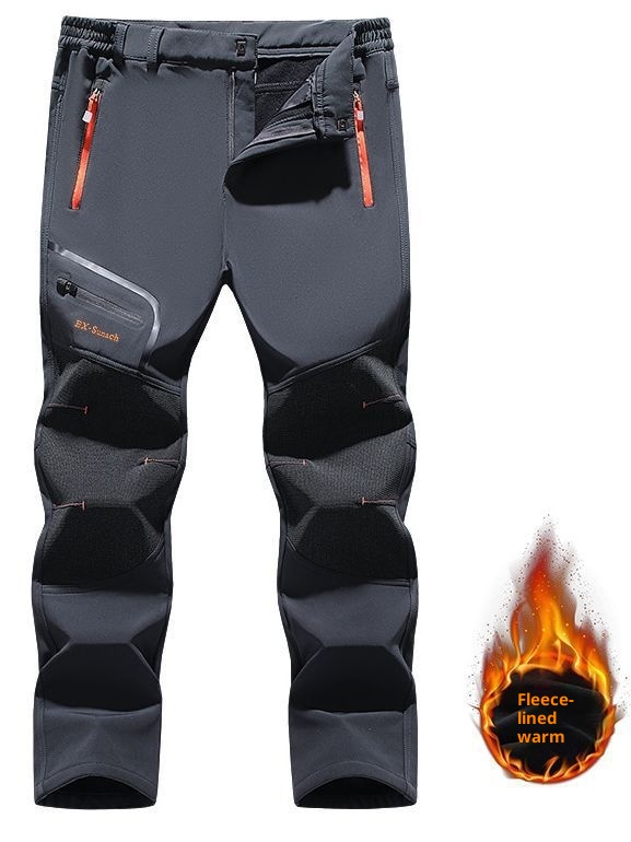 001 Grenzüberschreitender Großhandel Outdoor Softshell Fleecegefüttert Verdickt Warm Winter Skifahren Wandern Winddicht Wasserdicht_voghion.com