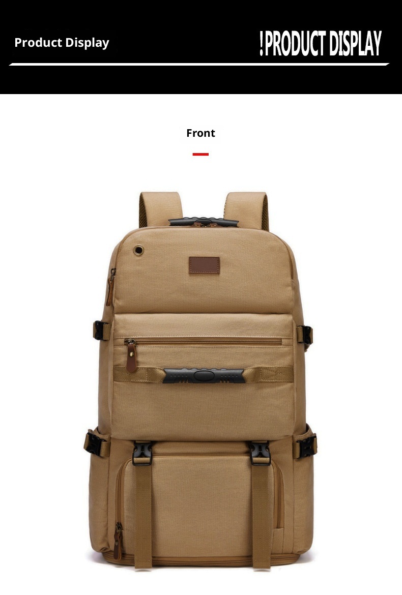 ActiveGo Maßgeschneiderter, multifunktionaler Rucksack aus Canvas mit großer Kapazität für Bergsteiger, getrennt für trockene und nasse Bereiche, Reisetasche_voghion.com