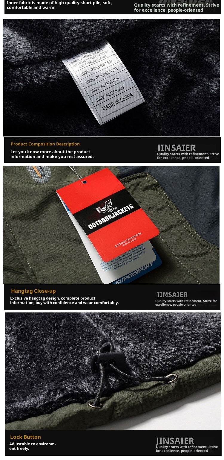 001 Cross-Border And Pants Set Winter Fleece-Lined Thickened Mountaineering Suit Outdoor Windproof Waterproof Jacket For Men_voghion.com