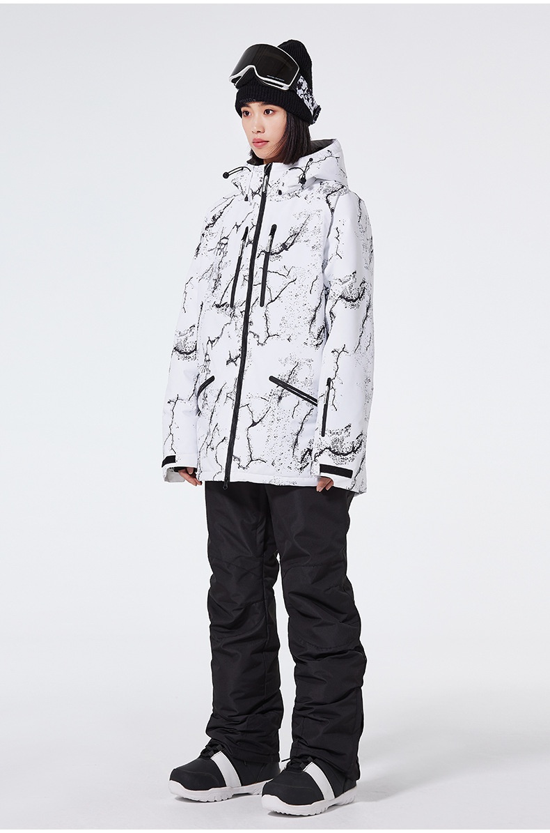 001 Dla mężczyzn i kobiet Par Zimowe Outdoor Wiatroodporne Wodoodporne Ciepłe Pogrubione Spodnie Narciarskie Snowboardowe Odporne na Mróz_voghion.com