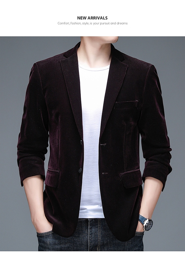 QFV507045555501<2 QFV507045555501<2 Giacca da uomo casual in velluto a coste pregiato, fornitura diretta dalla fabbrica, nuovo cappotto_voghion.com