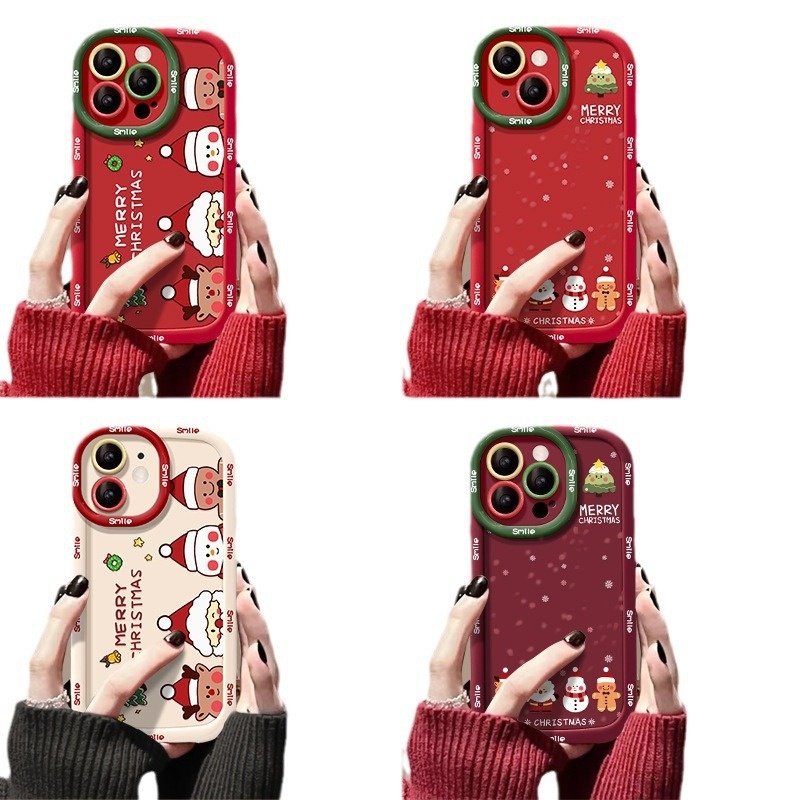 Étui TechGlobe compatible avec iPhone 16 pouces, iPhone 15 pouces, iPhone 13 Pro Max, Père Noël, silicone liquide XR/XR rouge_voghion.com