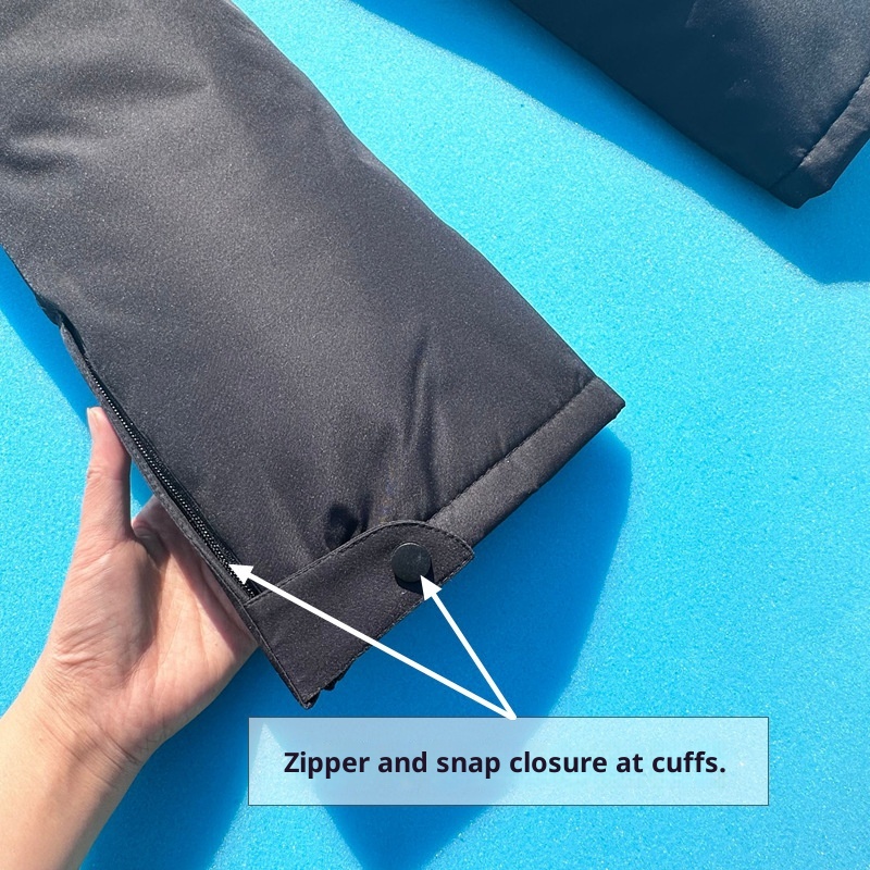 Pantalon de ski enfant 001, chaud, imperméable, coupe-vent et rembourré, avec bretelles, pour le ski en extérieur._voghion.com