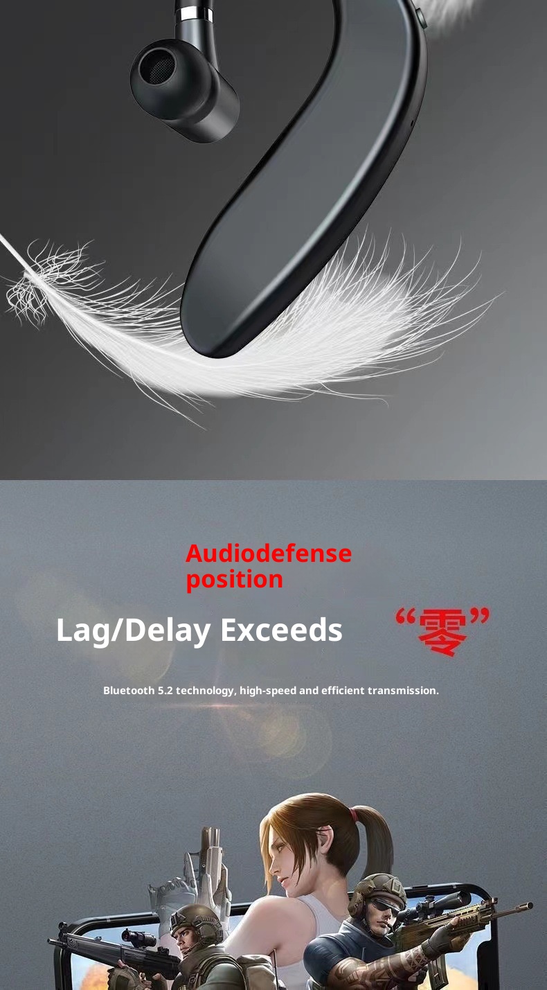 109 Single Ear Bluetooth True Wireless Over-Ear Business Sports Running Music Listening Universal Earphones *1_voghion.com