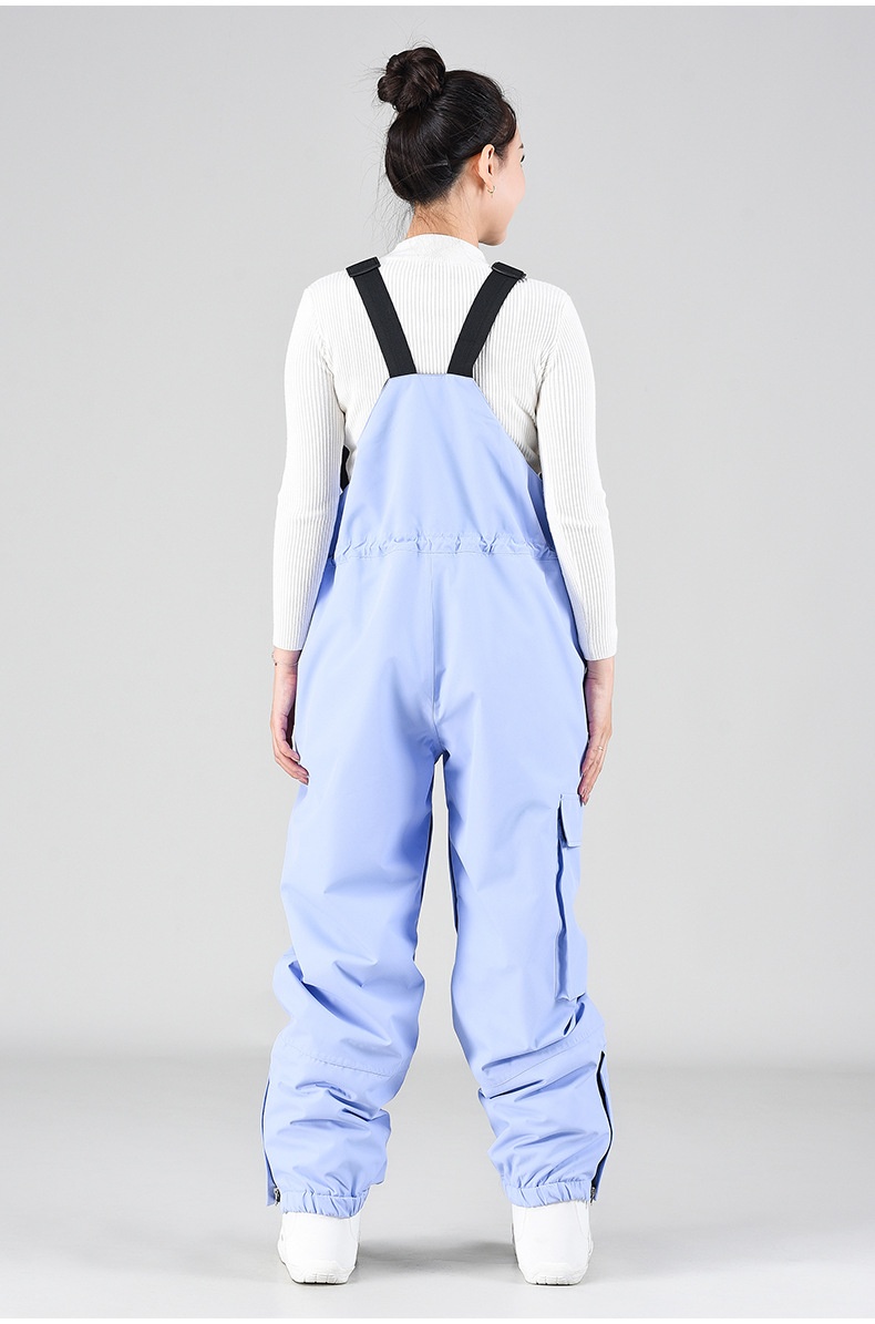 001 Salopette da sci unisex oversize invernale antivento da snowboard pantaloni da neve termici_voghion.com