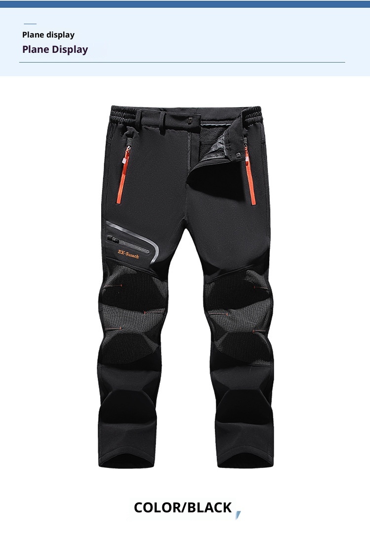 001 Cross-Border Outdoor Softshelljacke, mitteldick, warm, für Herbst und Winter, Skifahren, Bergsteigen, locker, winddicht, wasserdicht_voghion.com