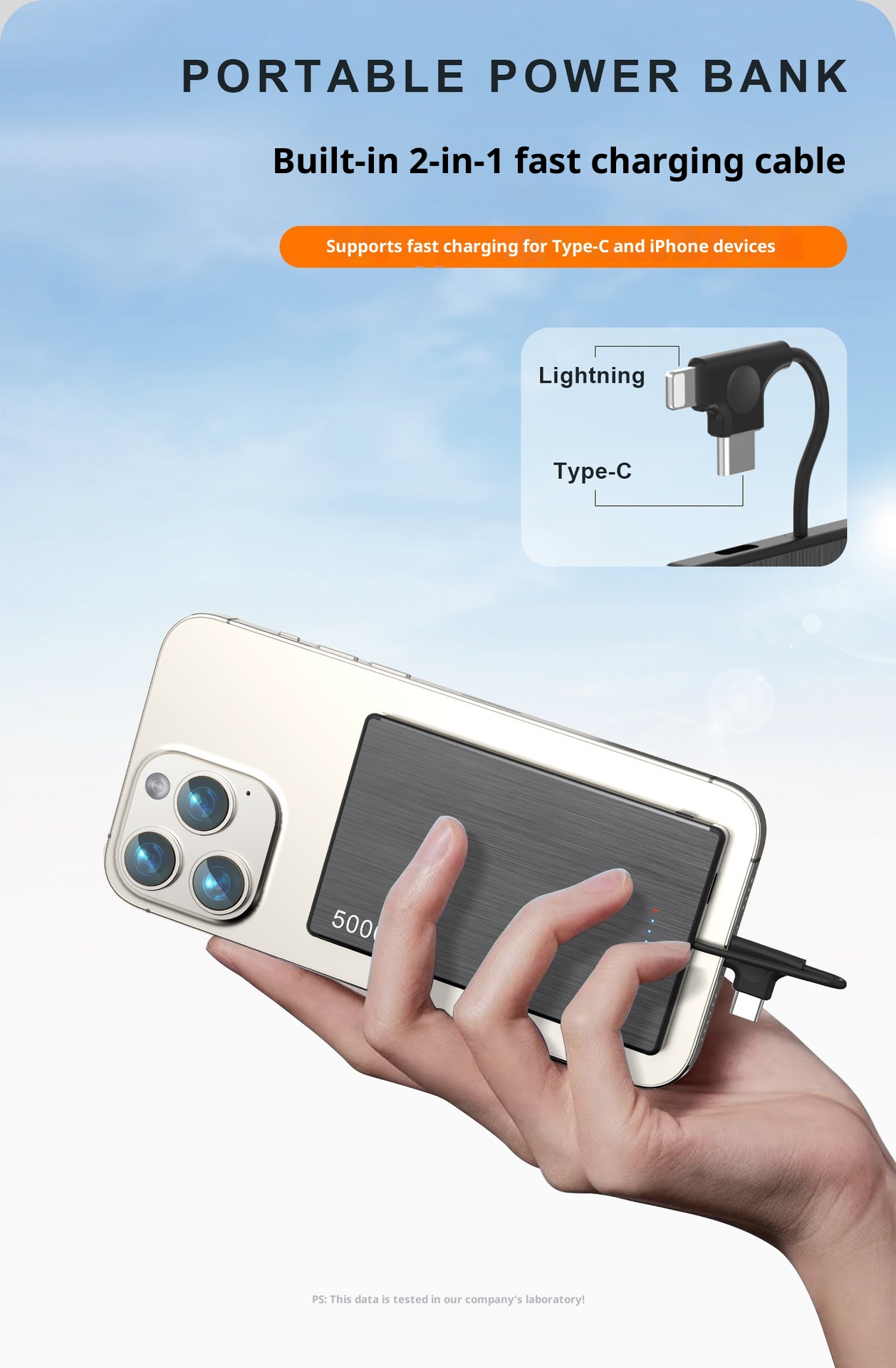 techglobe New Ultra-Thin Magnetic Wireless Power Bank PD20W Two-Way Fast Charging 5000/10000mAh Wholesale_voghion.com