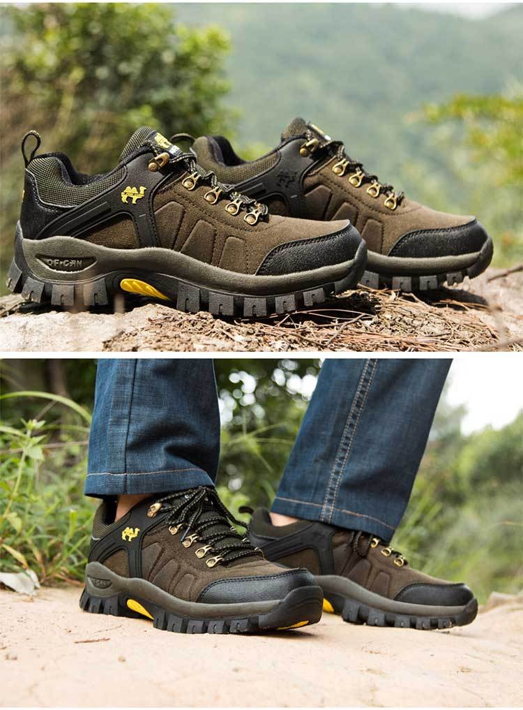 ShoeGlobe Outdoor Hiking Shoes For Men And Women, Sports Casual Trekking Non-Slip Waterproof Wear-Resistant Travel Fleece-Lined_voghion.com