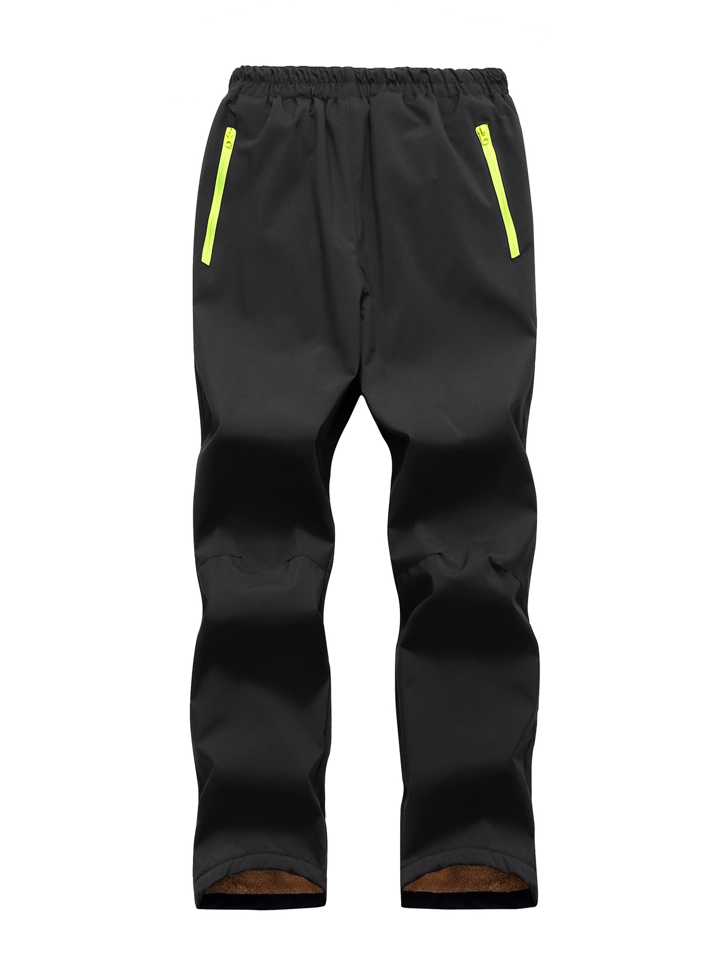 001 Winter Outdoor Snow Hiking Thermal Fleece-Lined Thickened Waterproof Windproof Mountaineering Ski Pants For Boys And_voghion.com