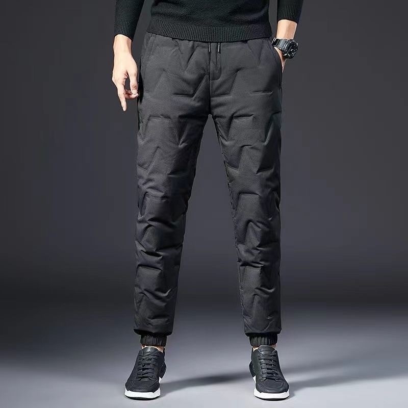 Pantaloni invernali da uomo in cotone, vestibilità ampia, taglia grande, resistenti al freddo, pantaloni da jogging resistenti, vita media, pantaloni casual, gamba dritta,_voghion.com