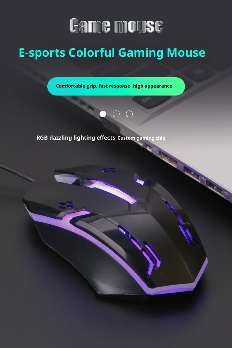 Techglobe Cross-Border Hot-Selling Wired Mechanical RGB Lightweight Gaming PUBG Glowing Mouse Factory_voghion.com