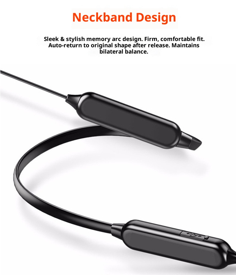 Nuovi auricolari sportivi universali 5.0 con cancellazione del rumore, con archetto da collo Bluetooth wireless e microfono, in vendita direttamente dalla fabbrica_voghion.com