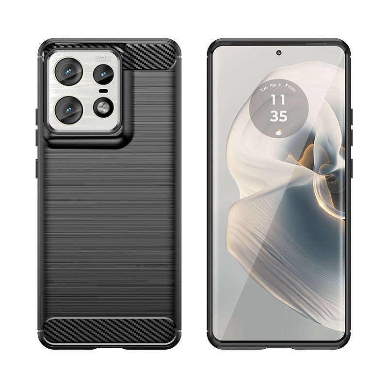 TechGlobe compatibile con la custodia G04S per MOTO Edge 50 Pro Custodia per telefono G04 5G in morbido silicone con trama in fibra di carbonio_voghion.com