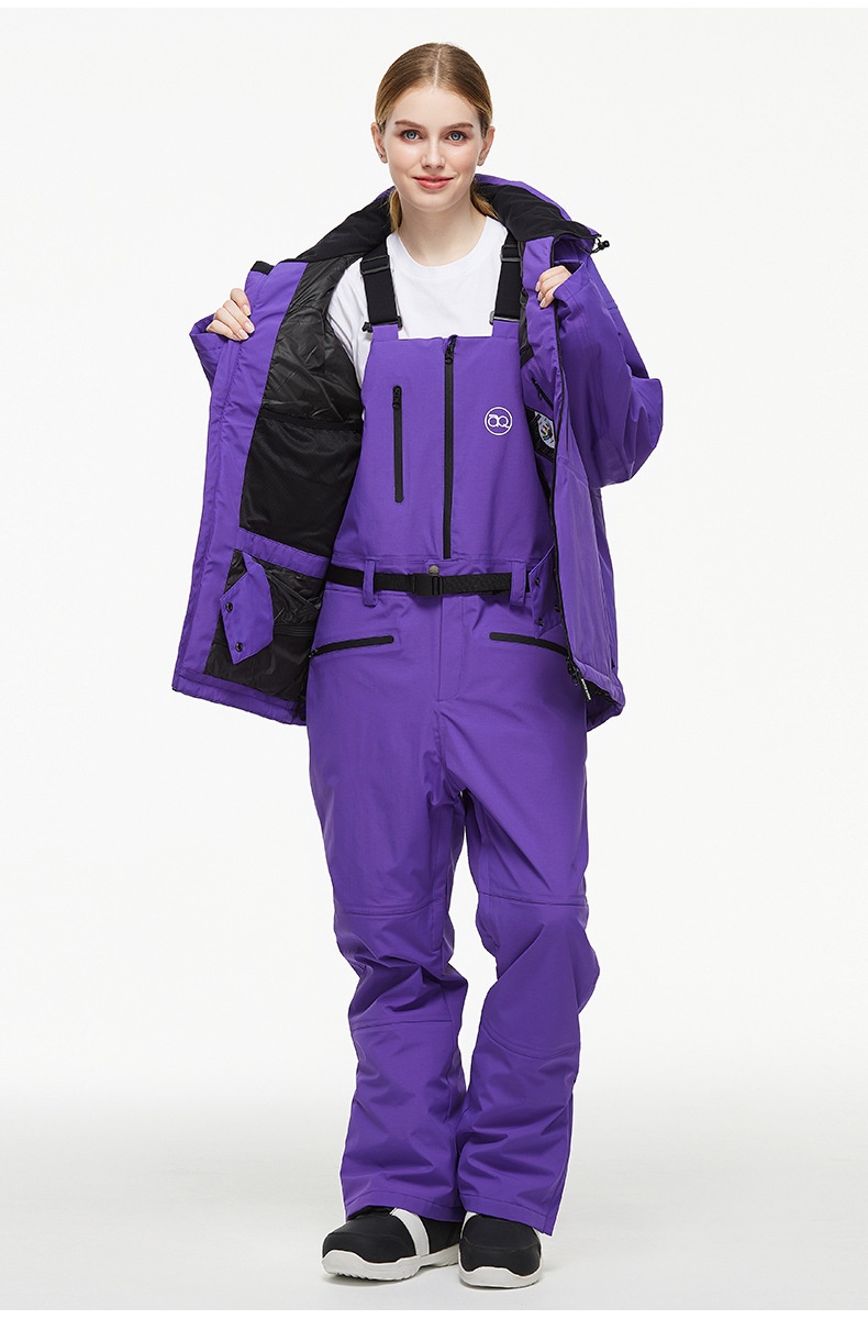 001 New One-Piece Men Women, Ski Pants, Waterproof Warm Season, Suitable For Snowboarding And Skiing, Bib Snow Pants_voghion.com