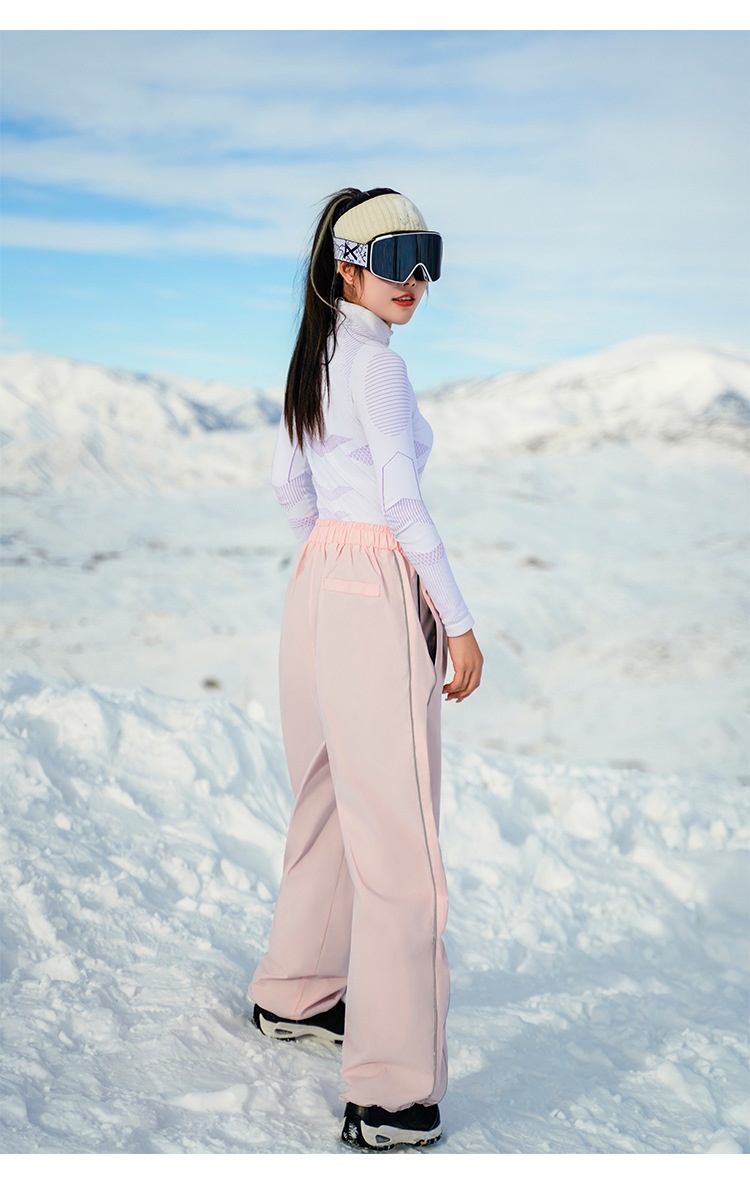 Jupe de ski imperméable et coupe-vent pour homme et femme, idéale pour les activités de plein air. Pantalon de ski chaud en polaire pour snowboard simple ou double._voghion.com