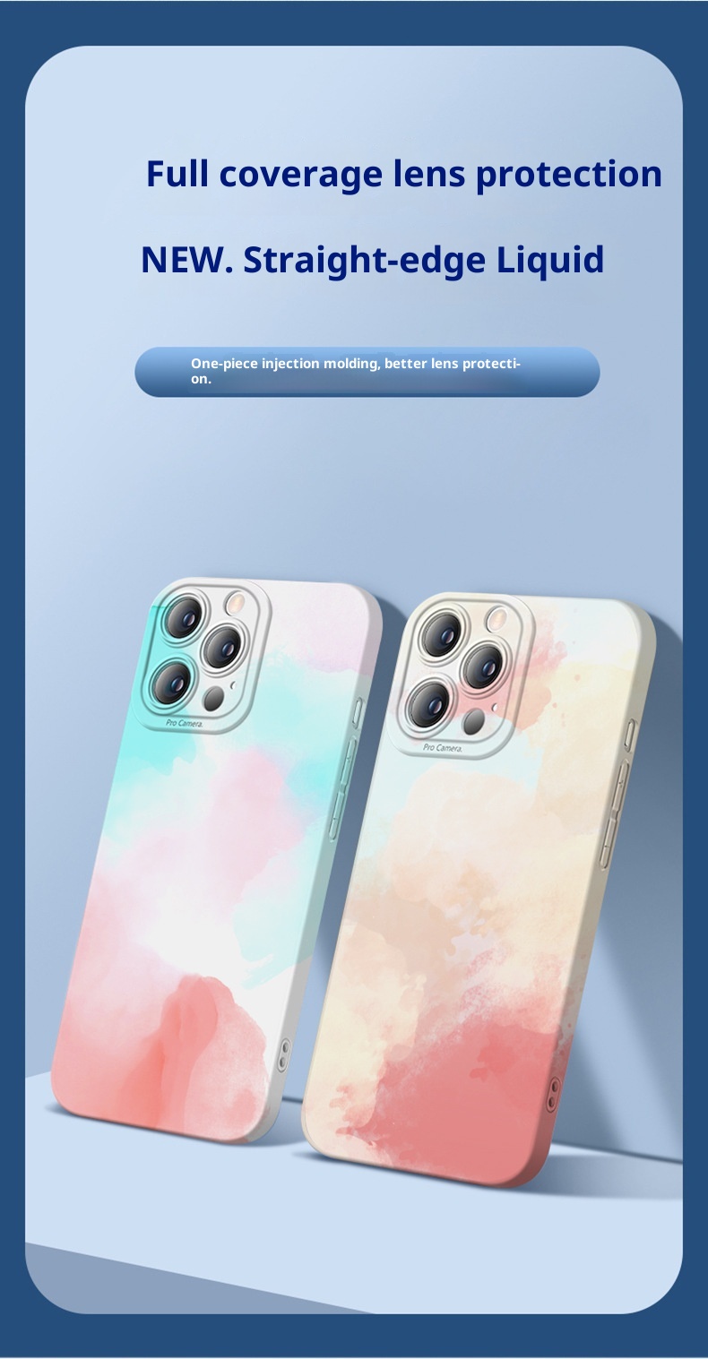 TechGlobe Custodia per iPhone 13, iPhone 14 Max, Internet Celebrity, Nuova custodia in silicone liquido, 12 Pro, copertura completa_voghion.com