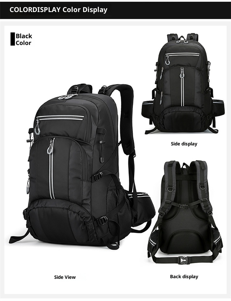 Sac à dos ActiveGo Outdoor Bag grande capacité pour la randonnée, homme, imperméable, idéal pour les voyages et les sports tout-terrain, léger et respirant._voghion.com